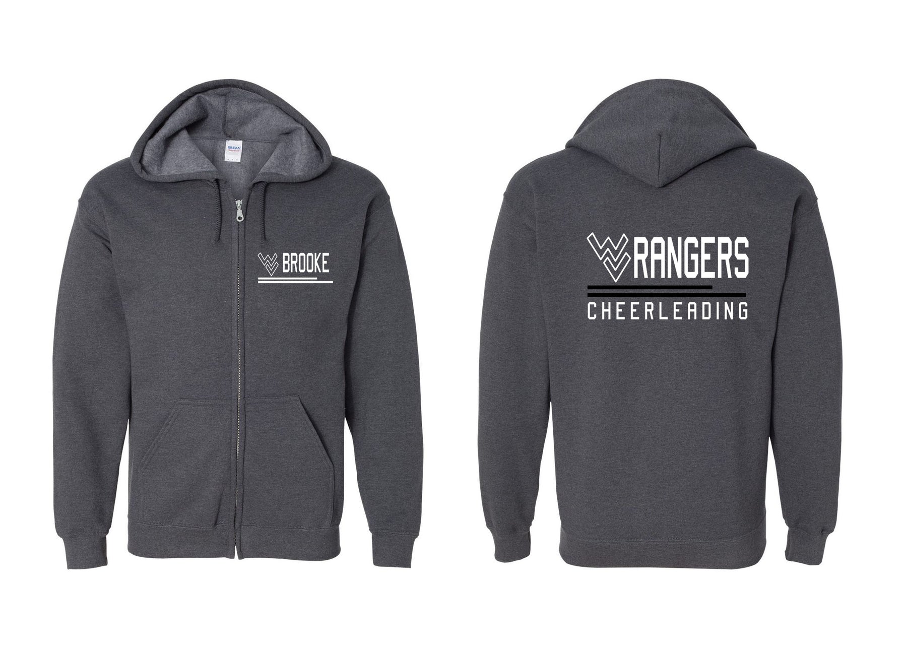 Wallkill Cheer Design 2 Zip up Sweatshirt