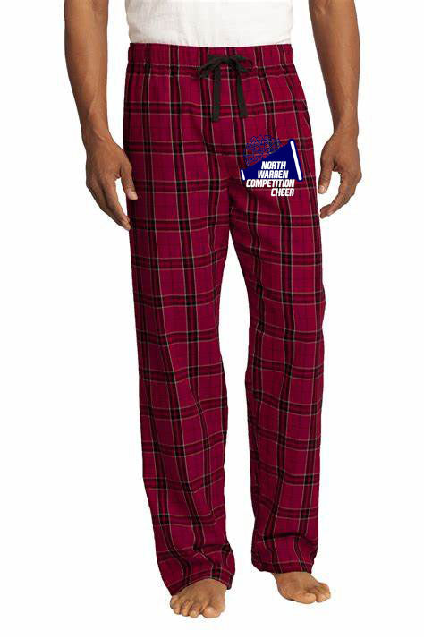 North Warren Cheer Flannel PJ Sweatpants Design 3