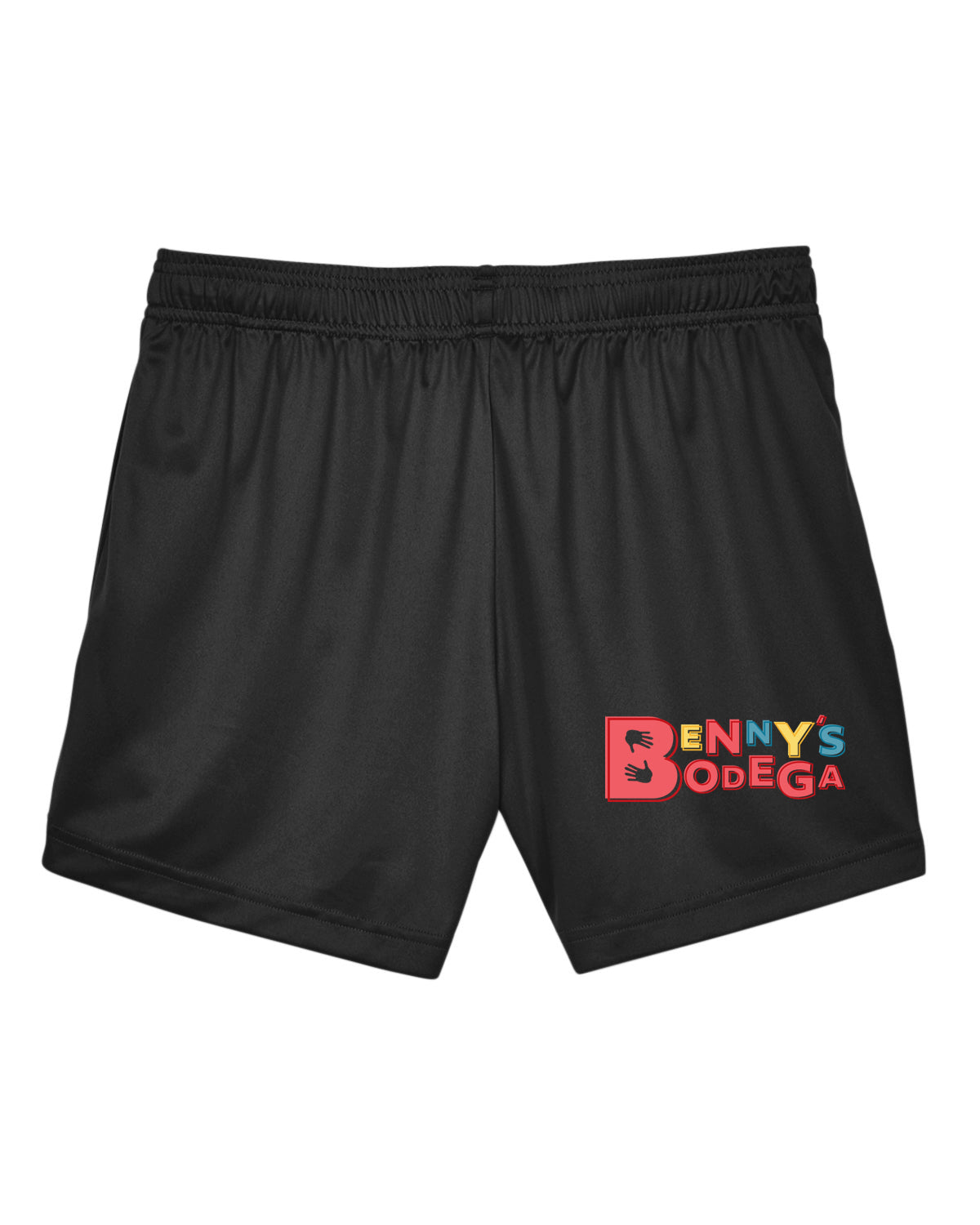 Benny's Bodega Ladies Performance Shorts Design 1