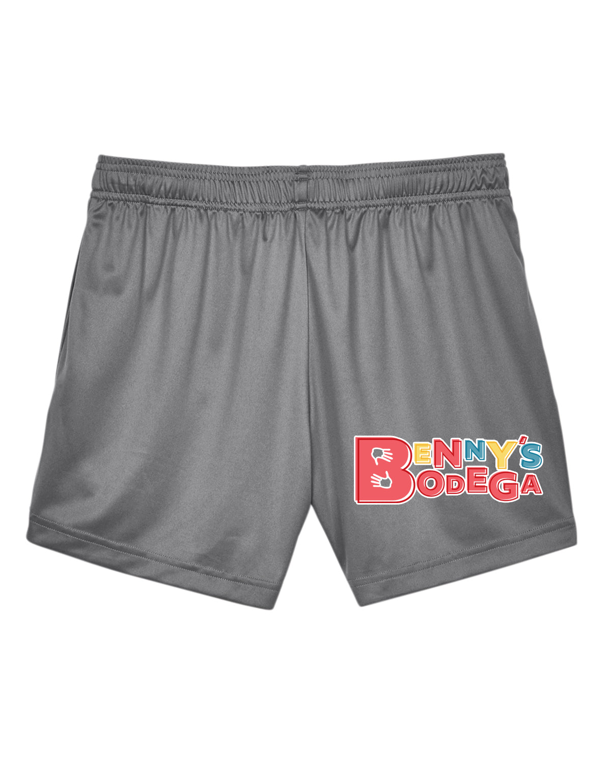 Benny's Bodega Ladies Performance Shorts Design 1