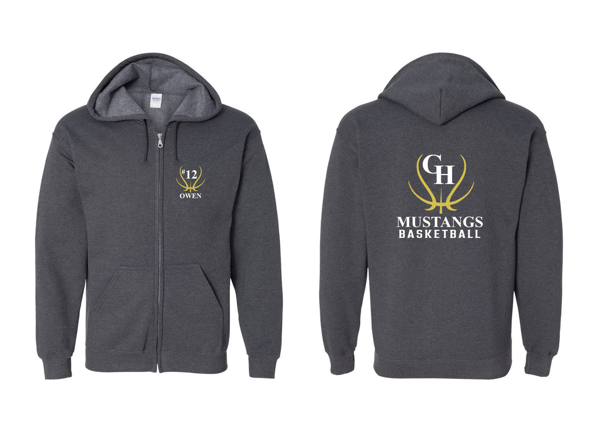 Green Hills Basketball design 7 Zip up Sweatshirt