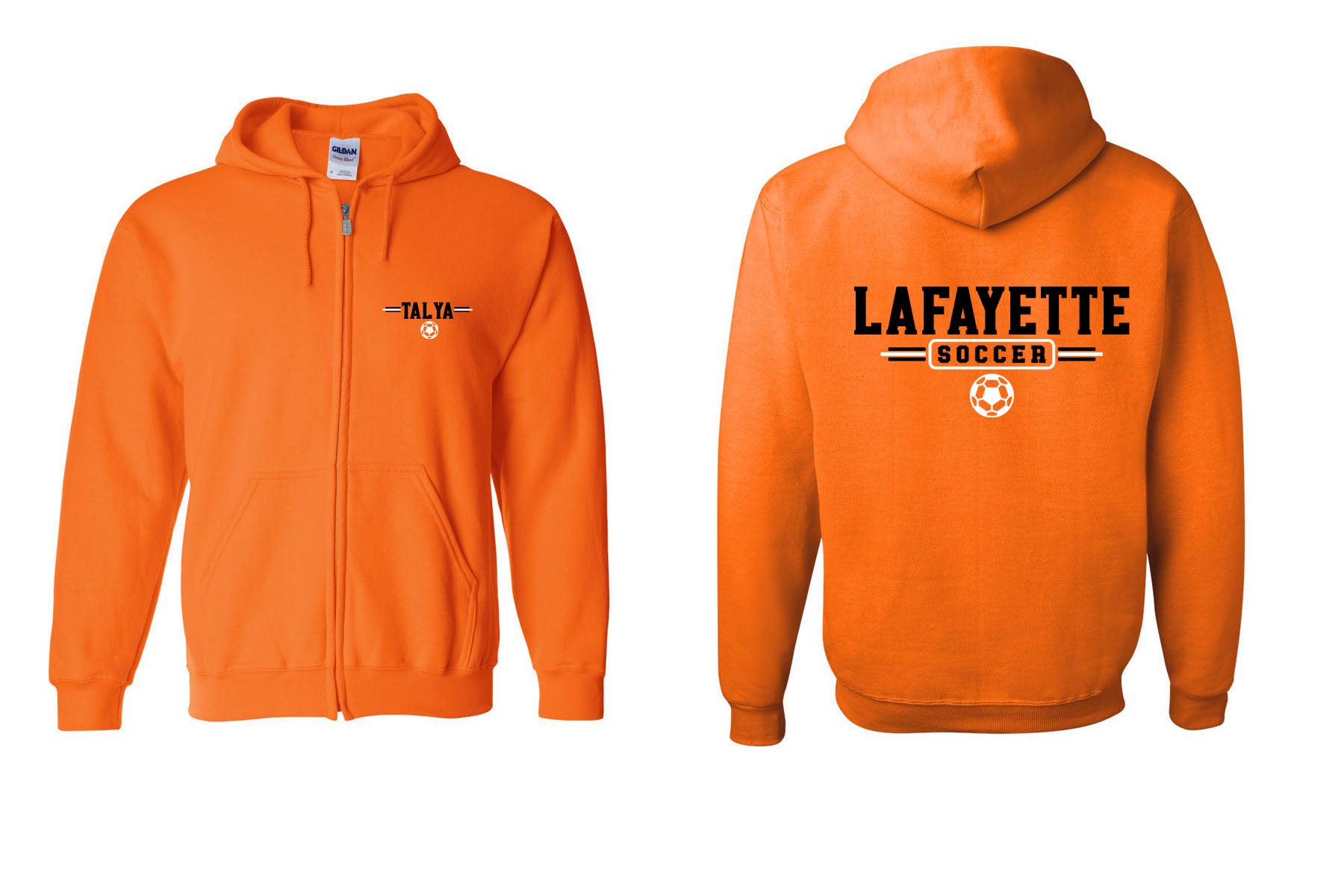 Lafayette Soccer design 3 Zip up Sweatshirt
