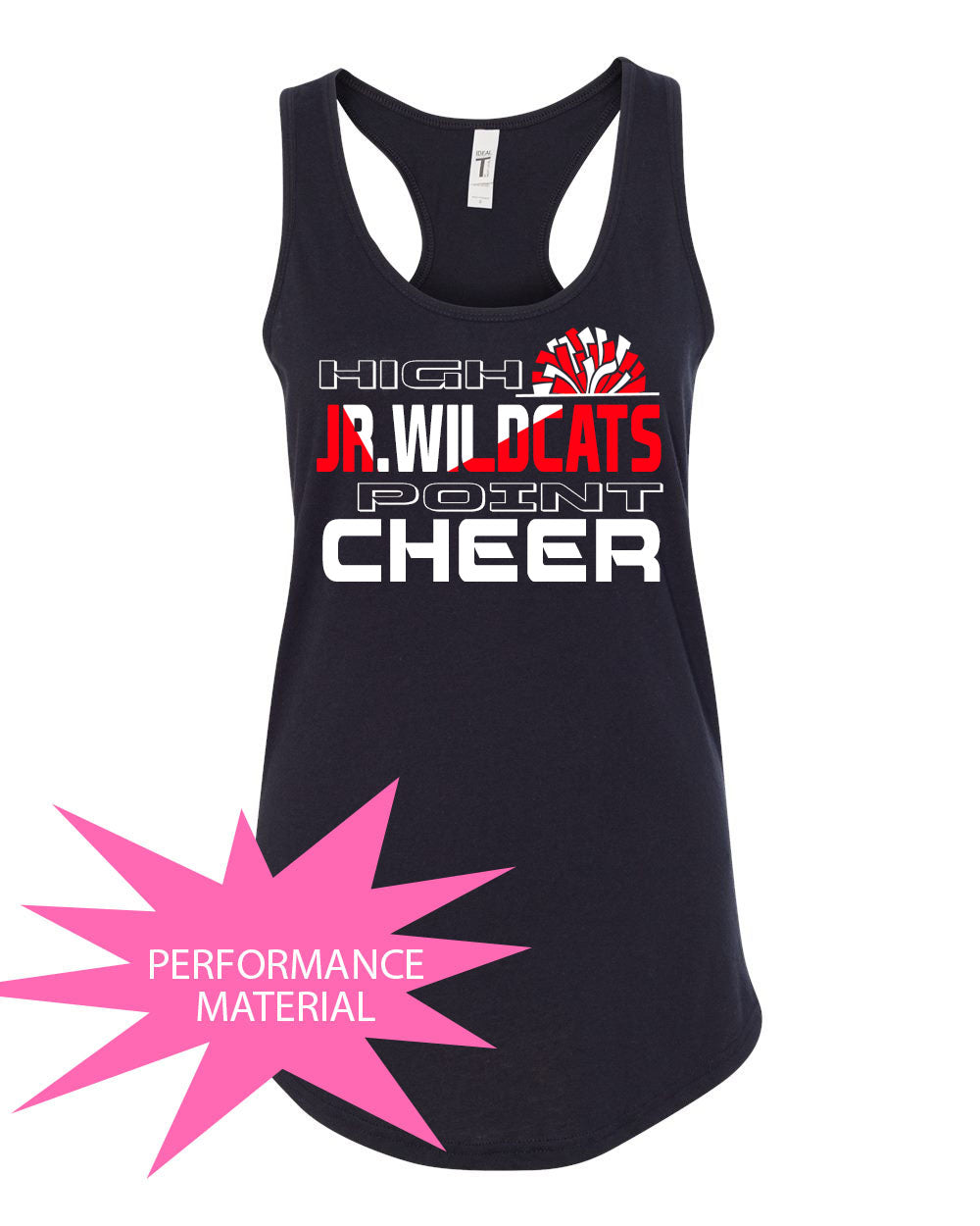 High Point Cheer Design 5 Performance Racerback Tank Top