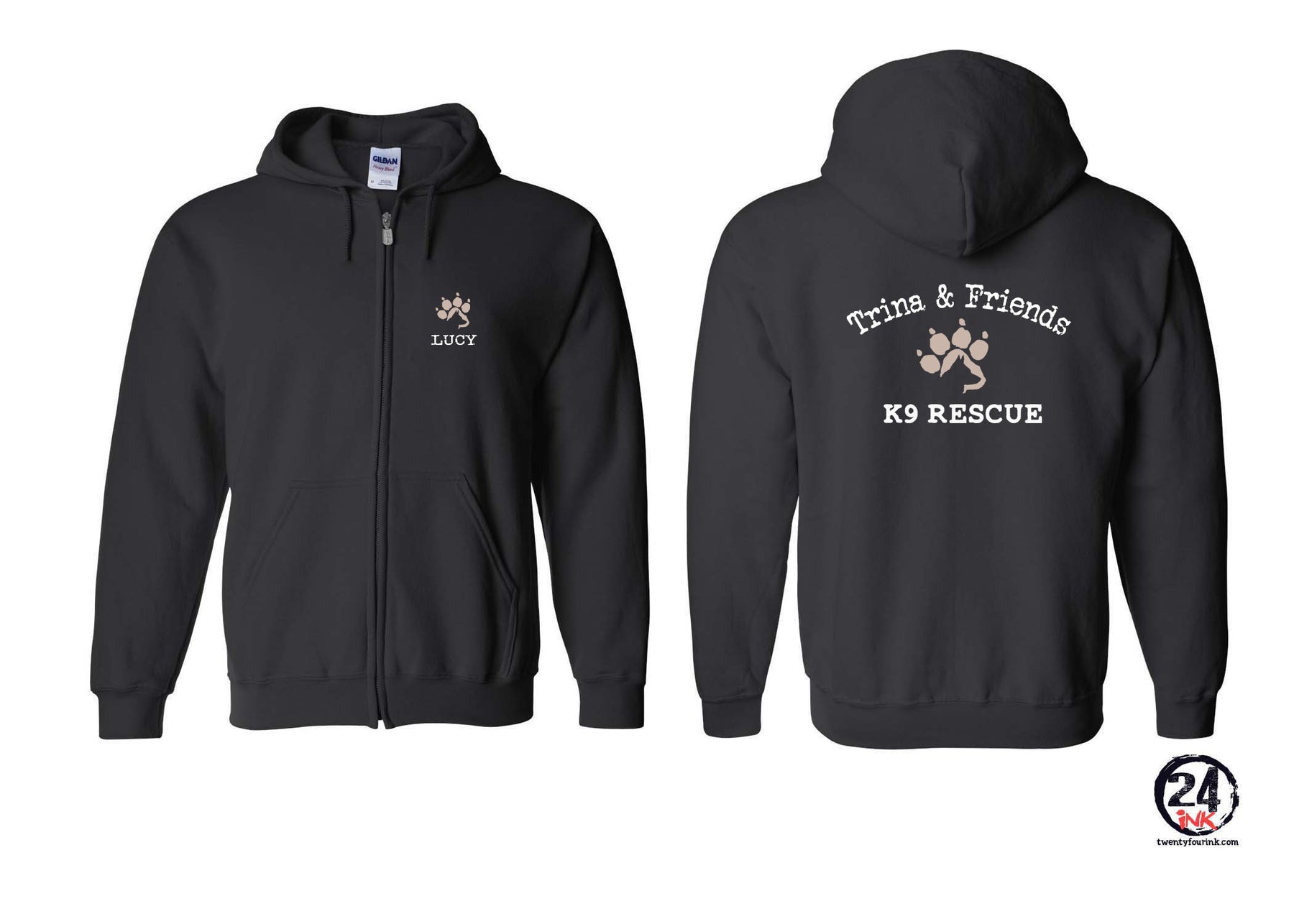 Trina & Friends design 6 Zip up Sweatshirt