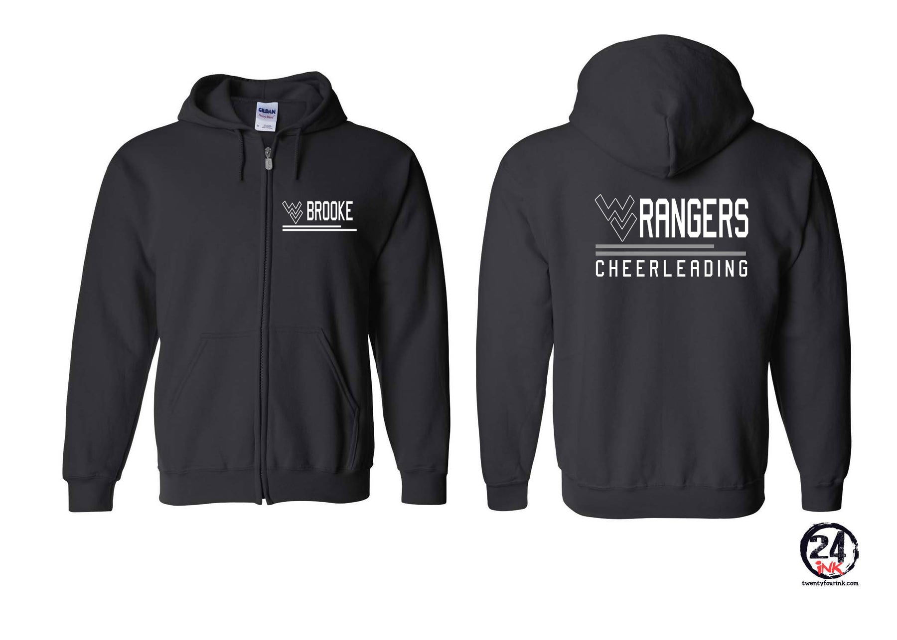 Wallkill Cheer Design 2 Zip up Sweatshirt