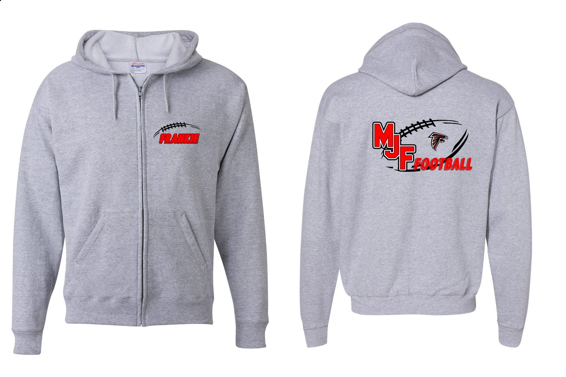 Falcons Football Zip up Sweatshirt Design 2