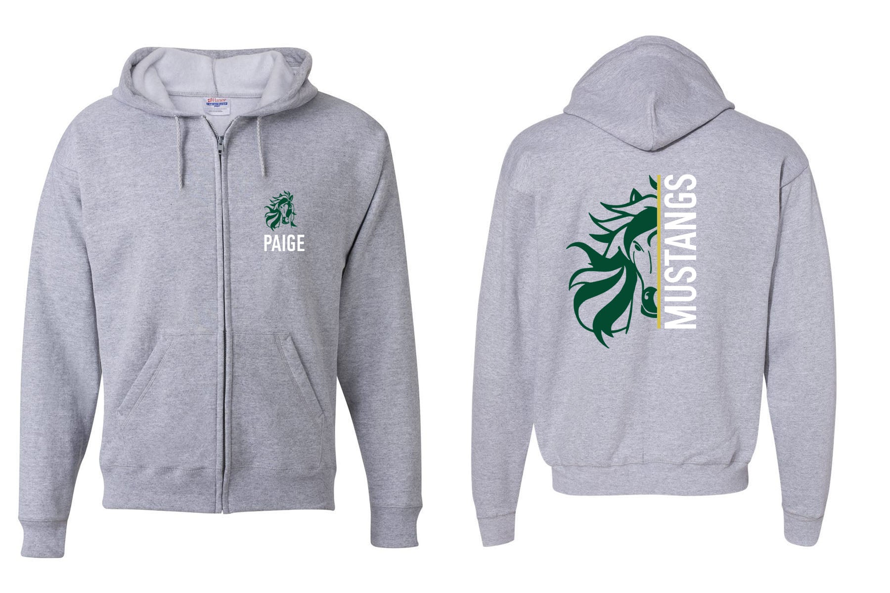 Green Hills design 11 Zip up Sweatshirt