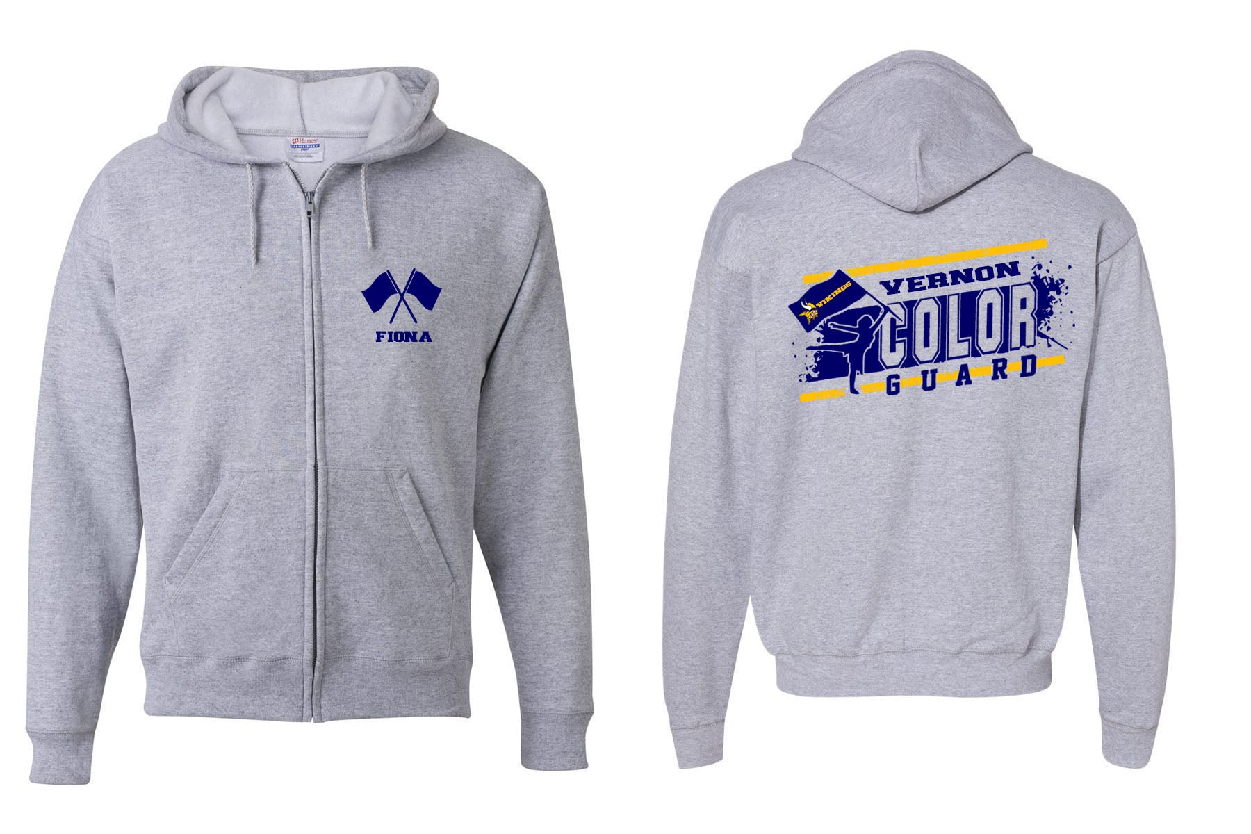 Vernon Marching Band design 4 Zip up Sweatshirt