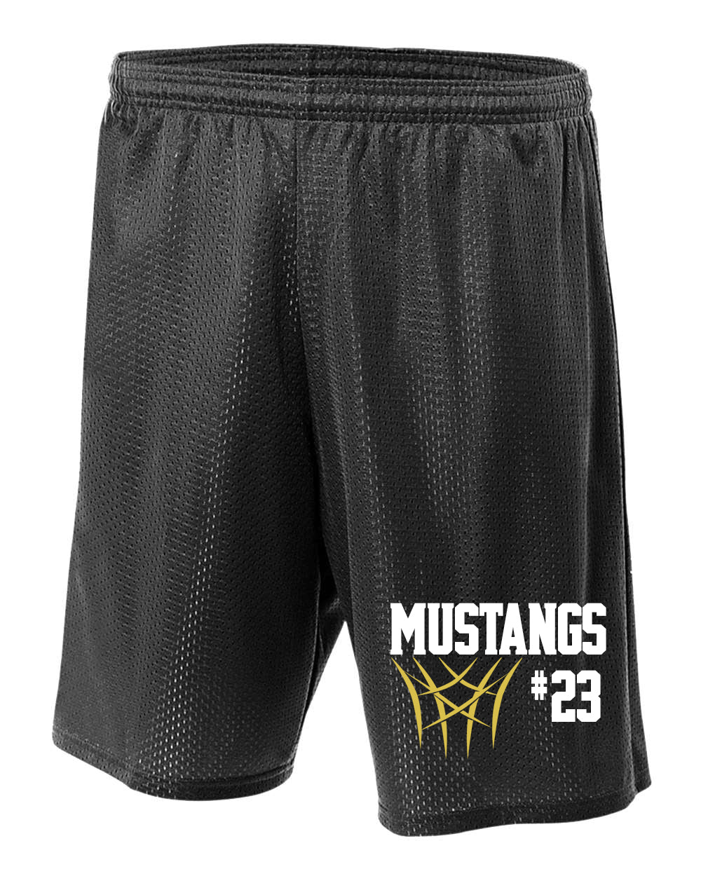 Mustangs Basketball Design 8 Mesh Shorts