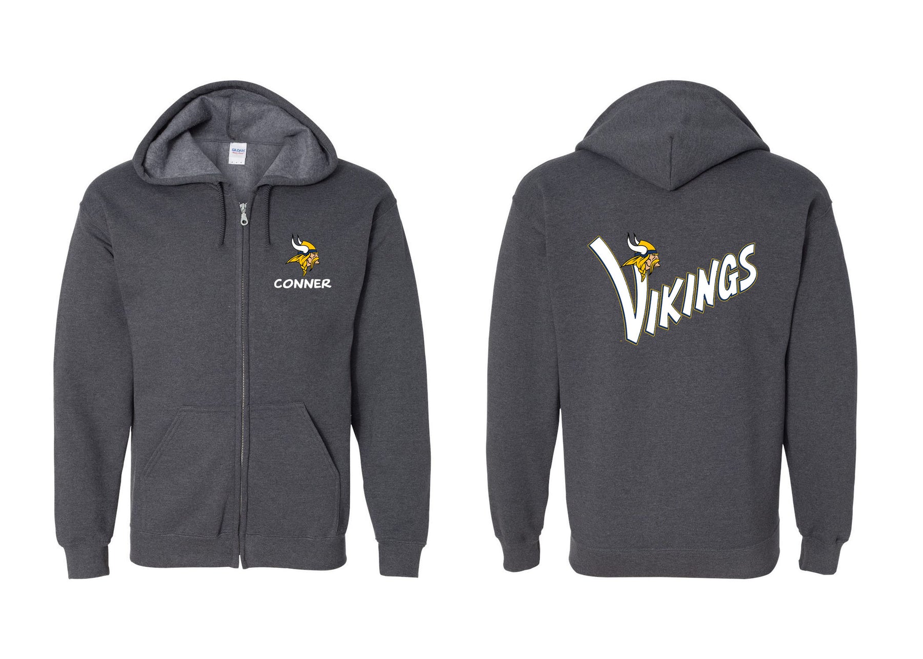 Vernon design 12 Zip up Sweatshirt