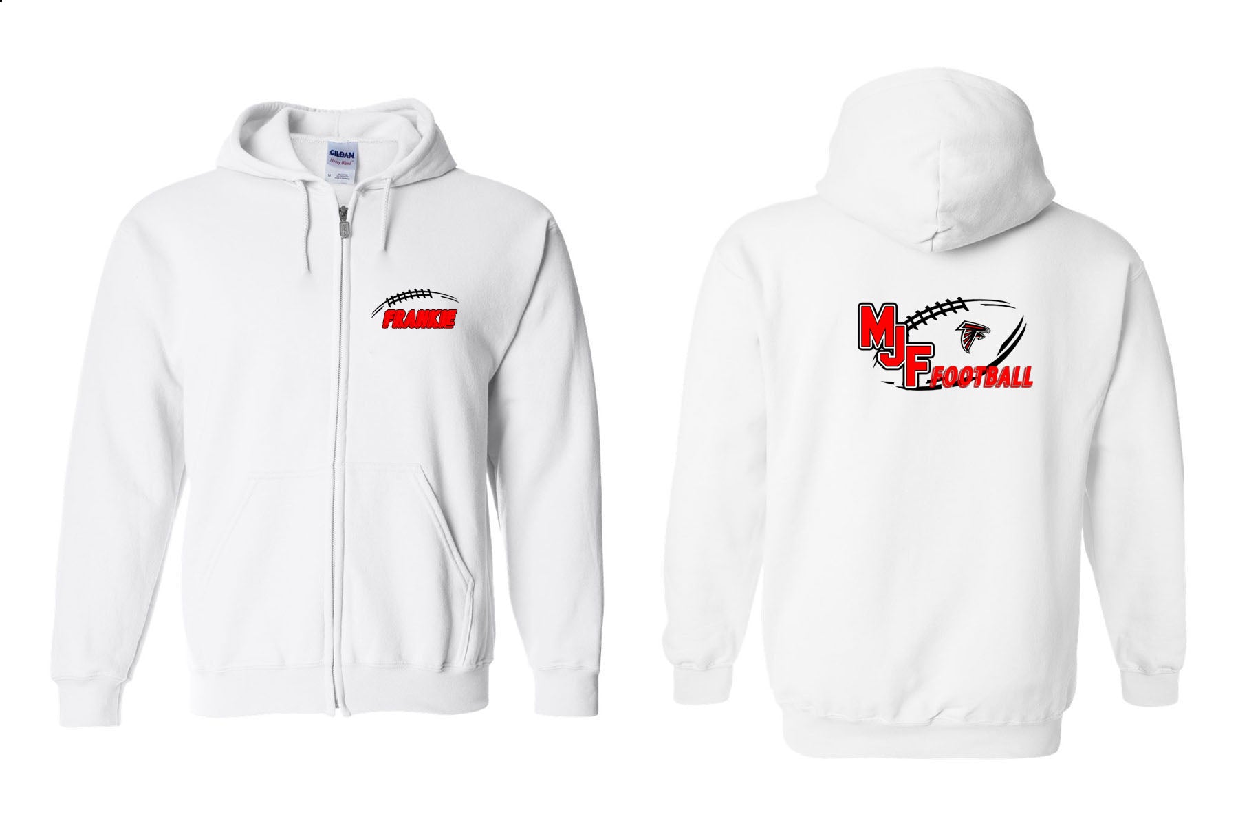 Falcons Football Zip up Sweatshirt Design 2