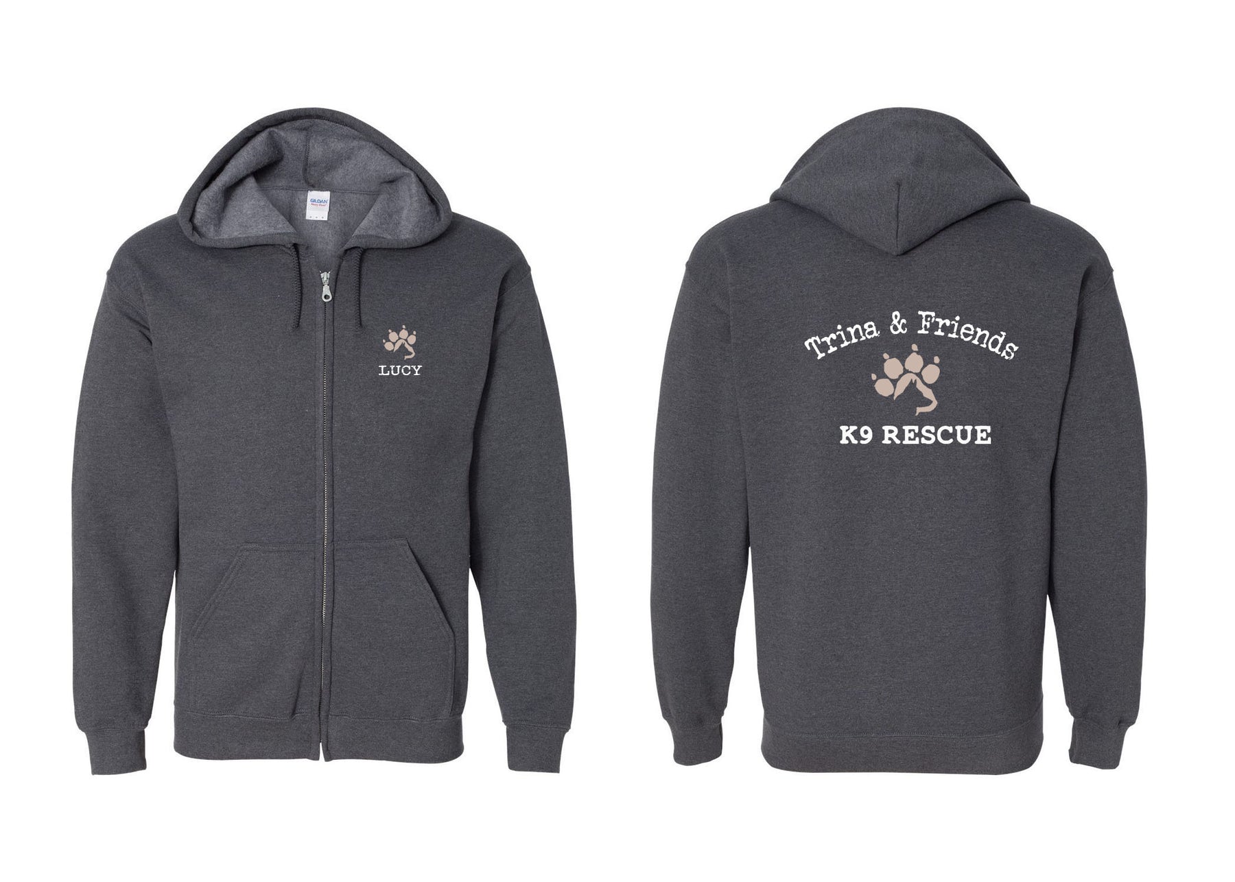 Trina & Friends design 6 Zip up Sweatshirt