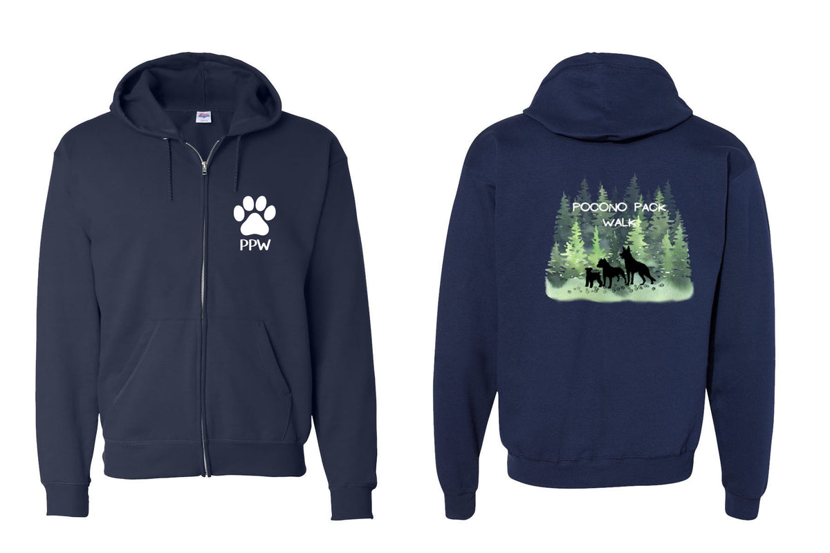 Pocono Pack Walk Design 2 Zip up Sweatshirt