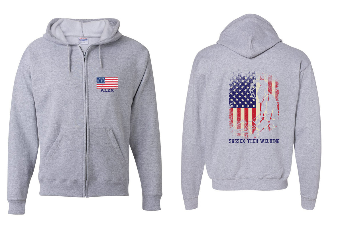 Sussex Tech Welding design 5 Zip up Sweatshirt