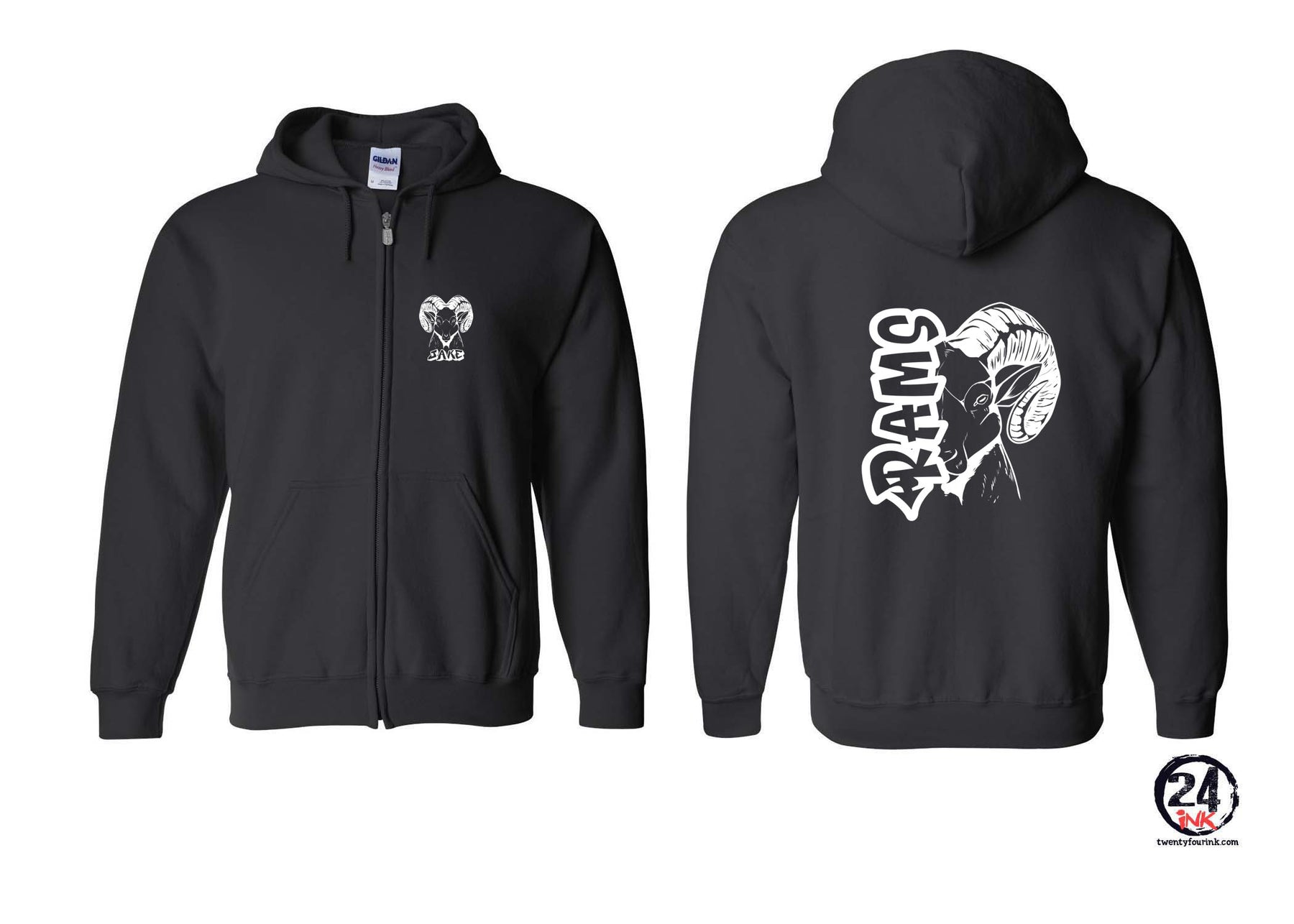 Sussex Middle Design 7 Zip up Sweatshirt