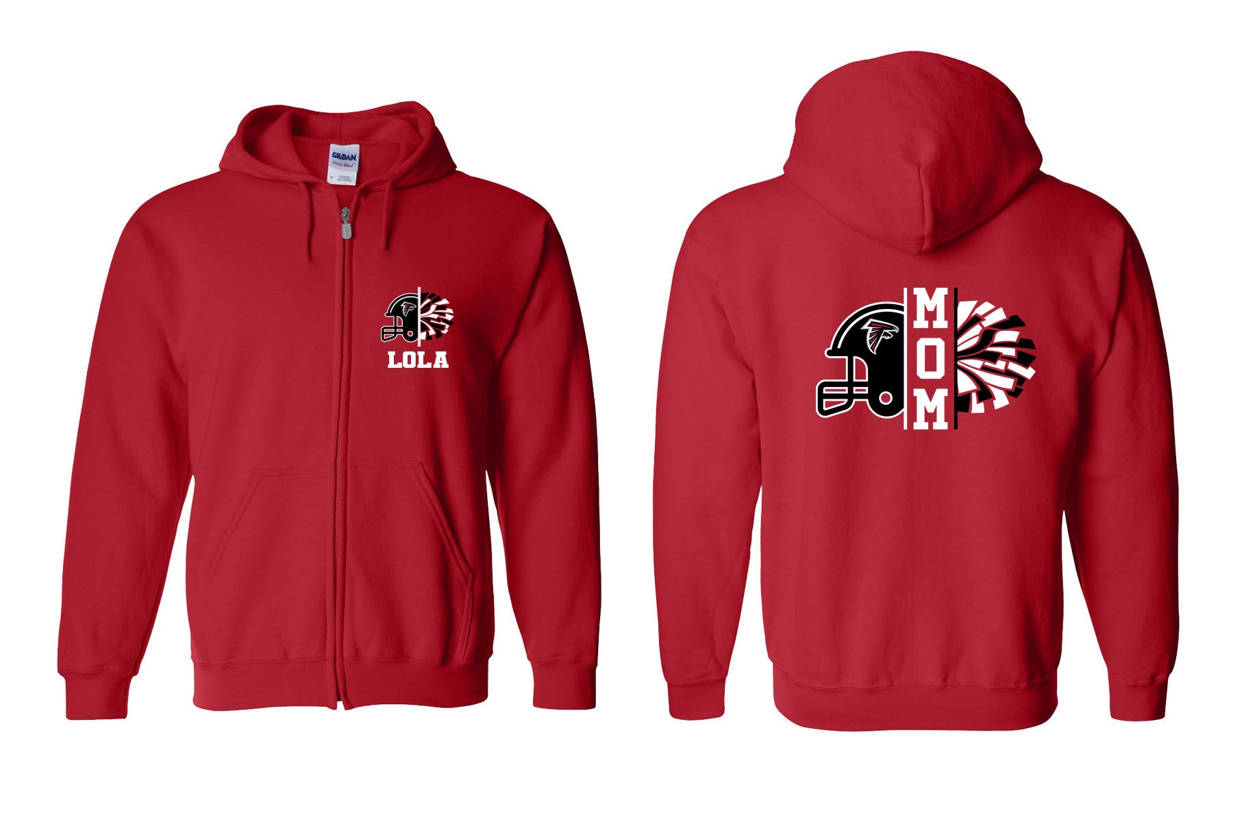 Falcons Cheer Zip up Sweatshirt Design 2