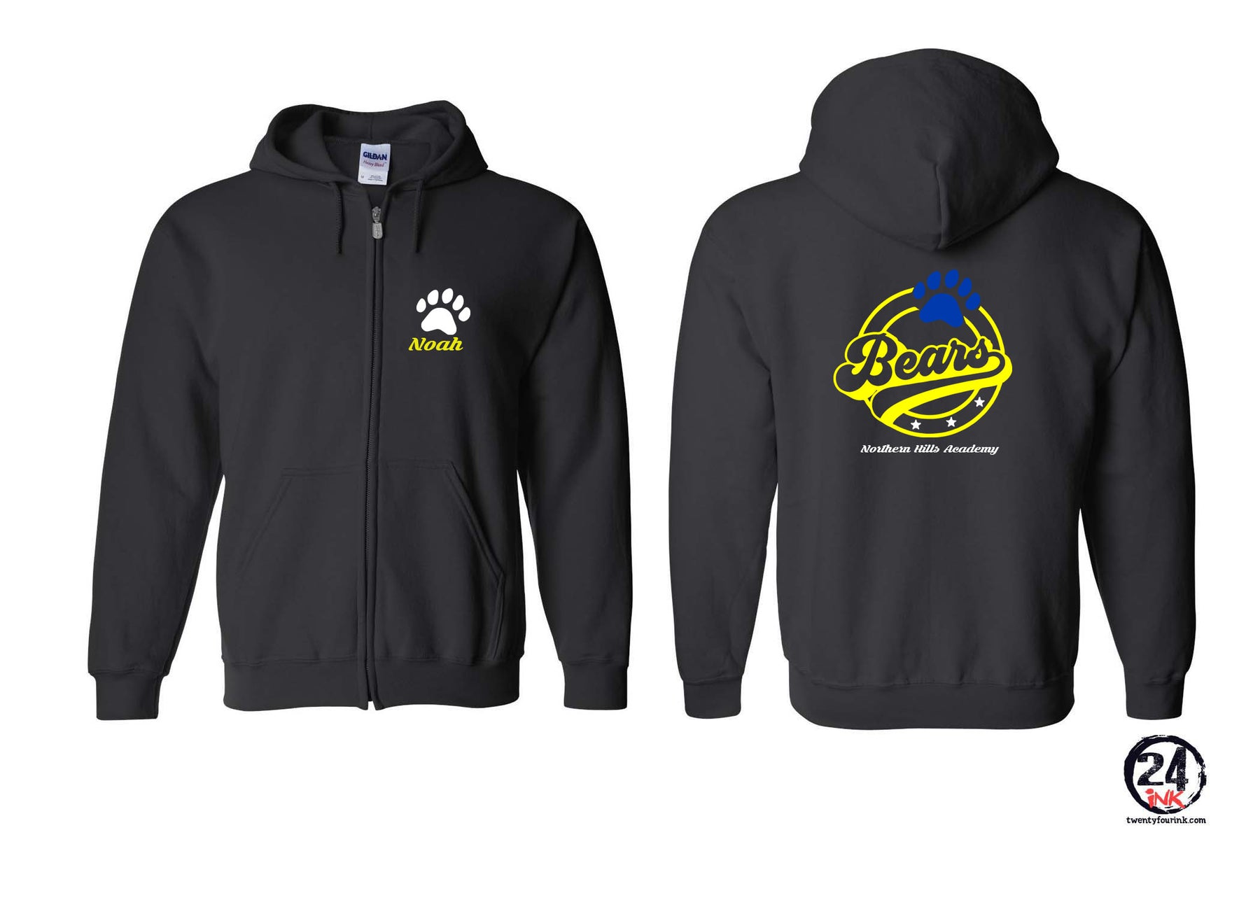 Northern Hills design 6 Zip up Sweatshirt