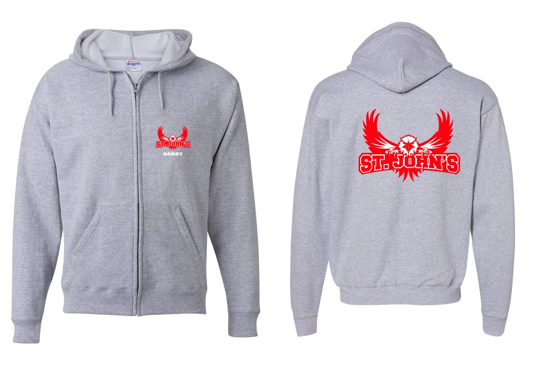 St. John's Design 3 Zip up Sweatshirt