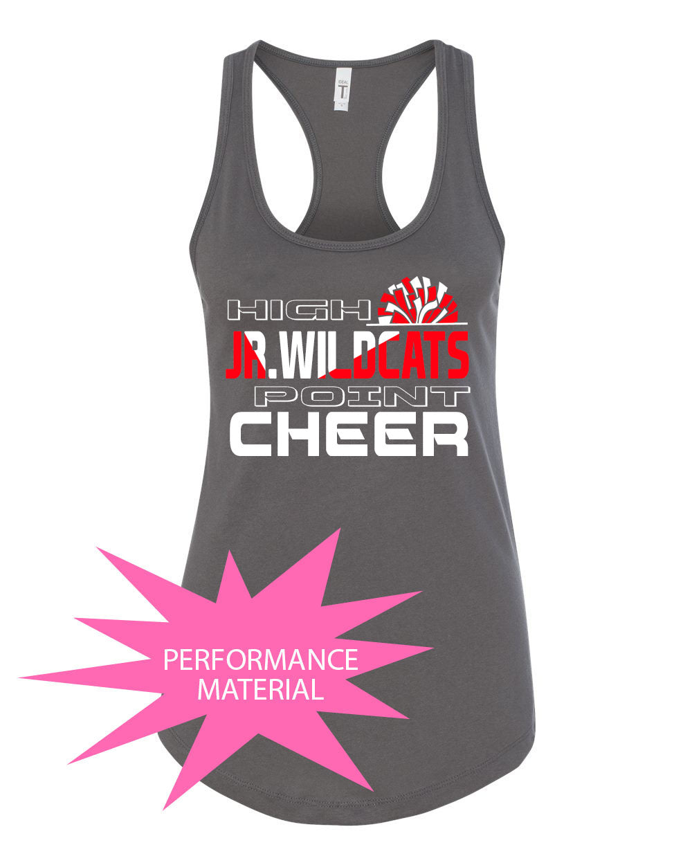 High Point Cheer Design 5 Performance Racerback Tank Top