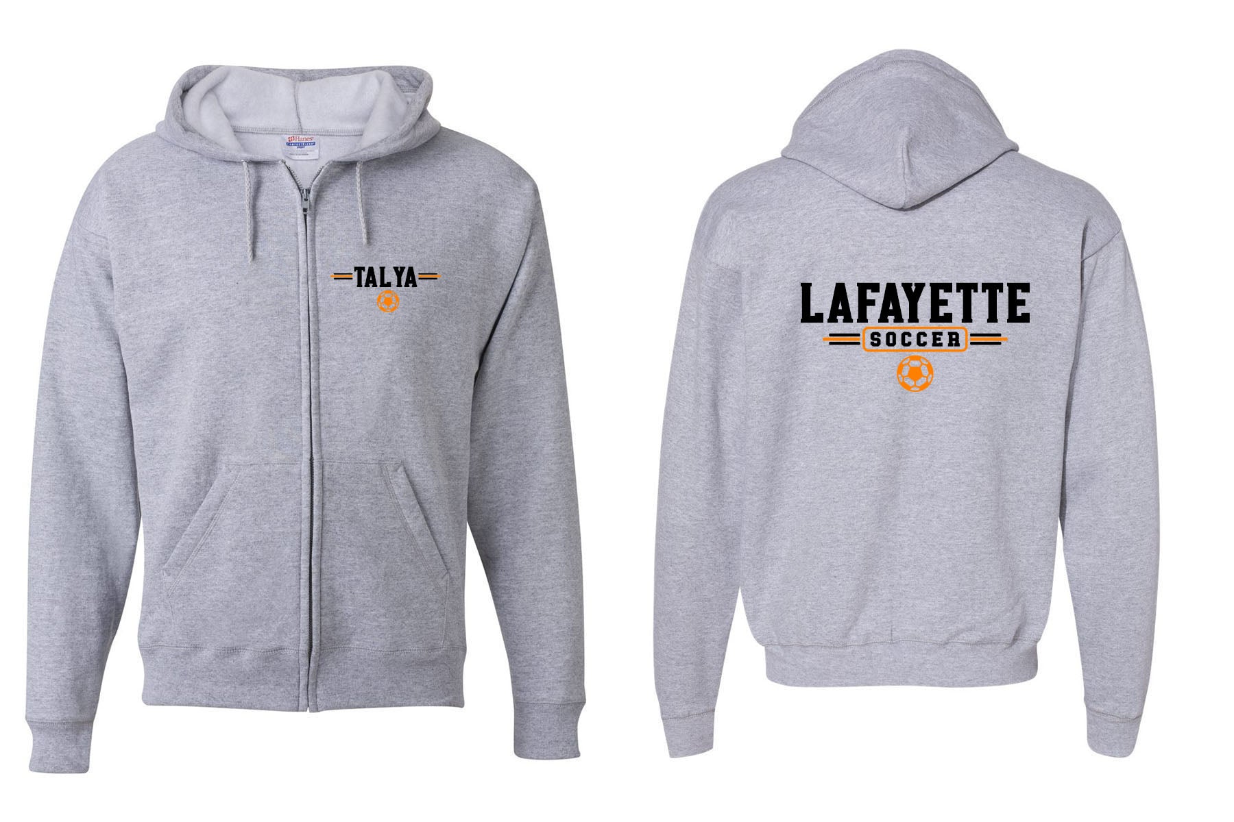Lafayette Soccer design 3 Zip up Sweatshirt