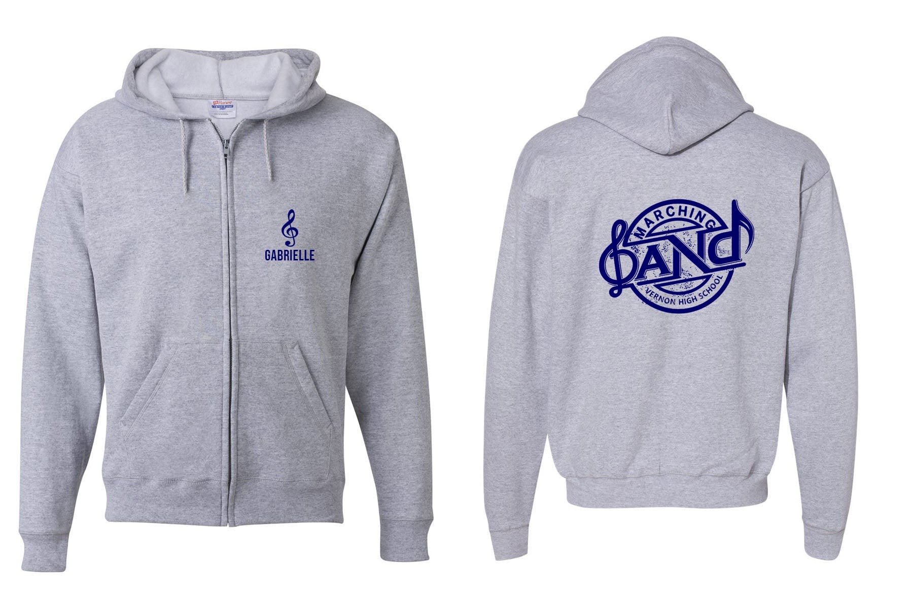 Vernon Marching Band design 1 Zip up Sweatshirt