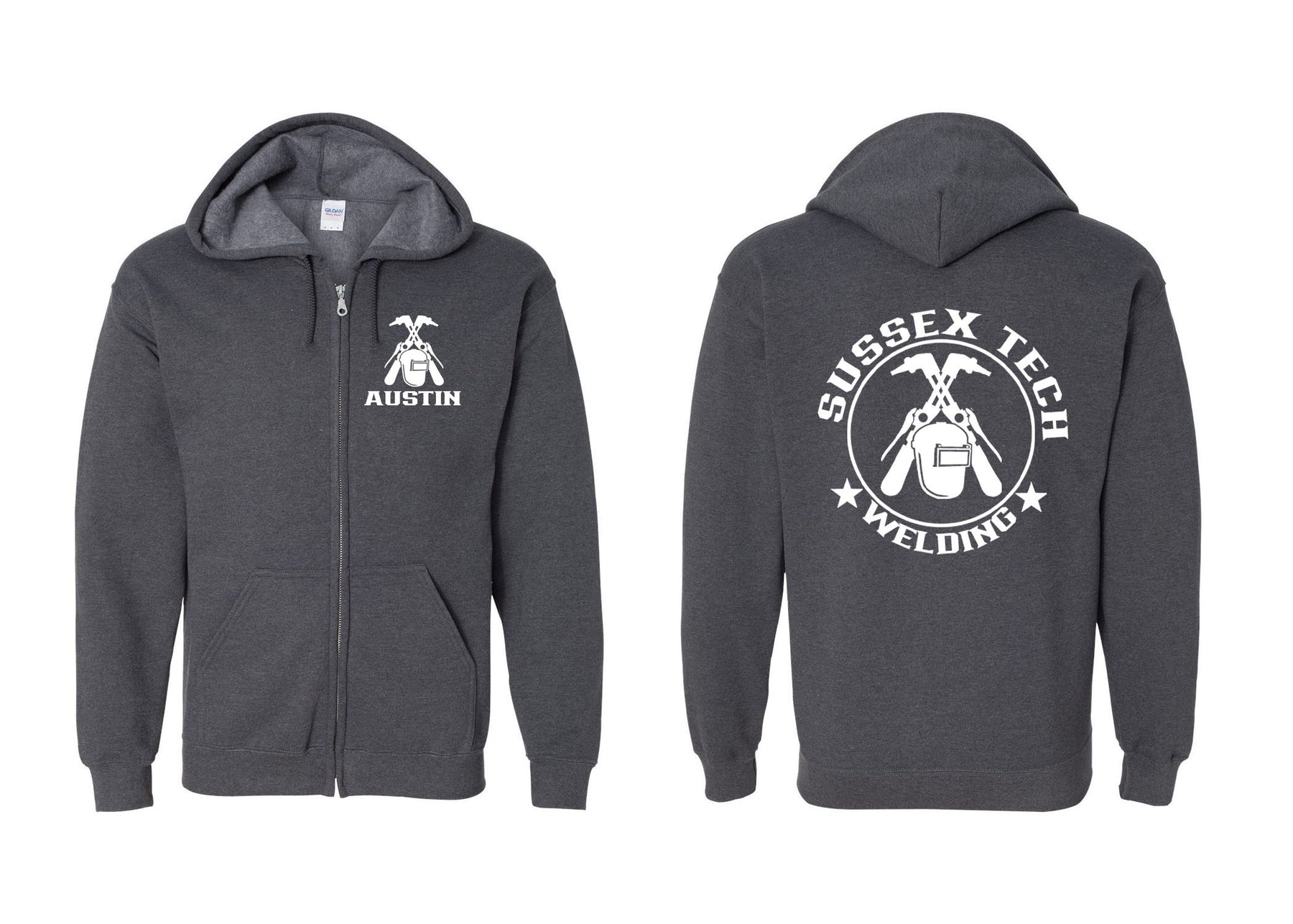 Sussex Tech Welding design 6 Zip up Sweatshirt