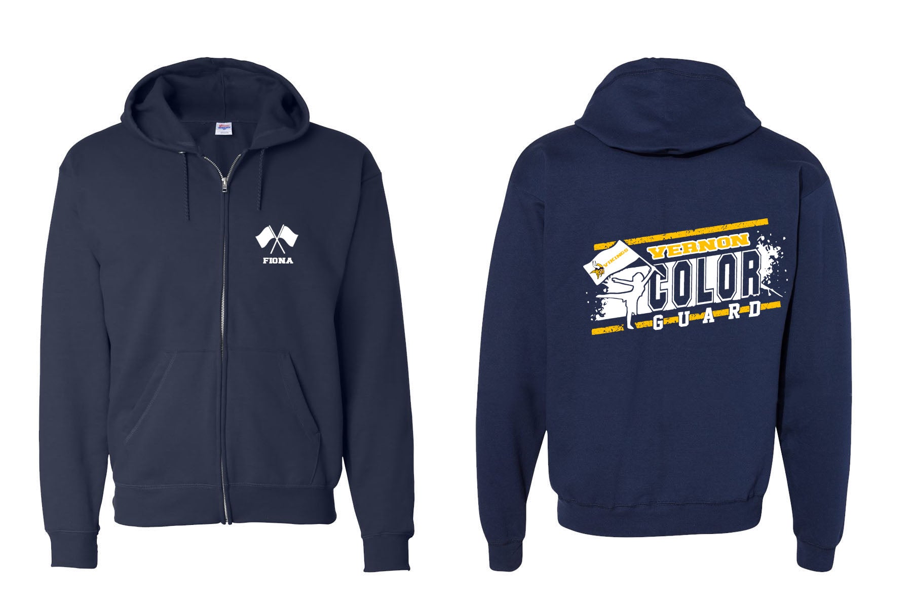 Vernon Marching Band design 4 Zip up Sweatshirt