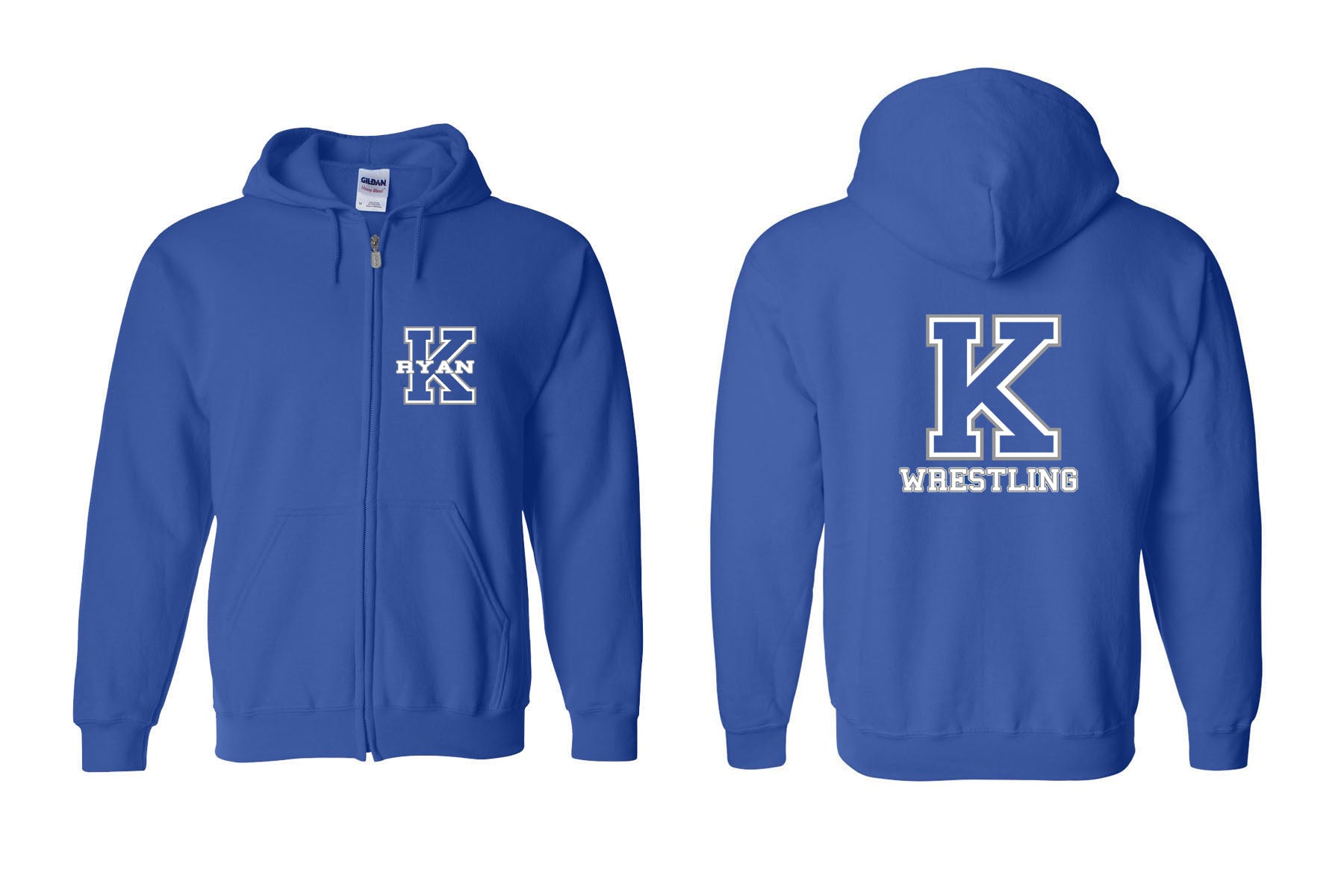 Kittatinny Wrestling Design 6 Zip up Sweatshirt
