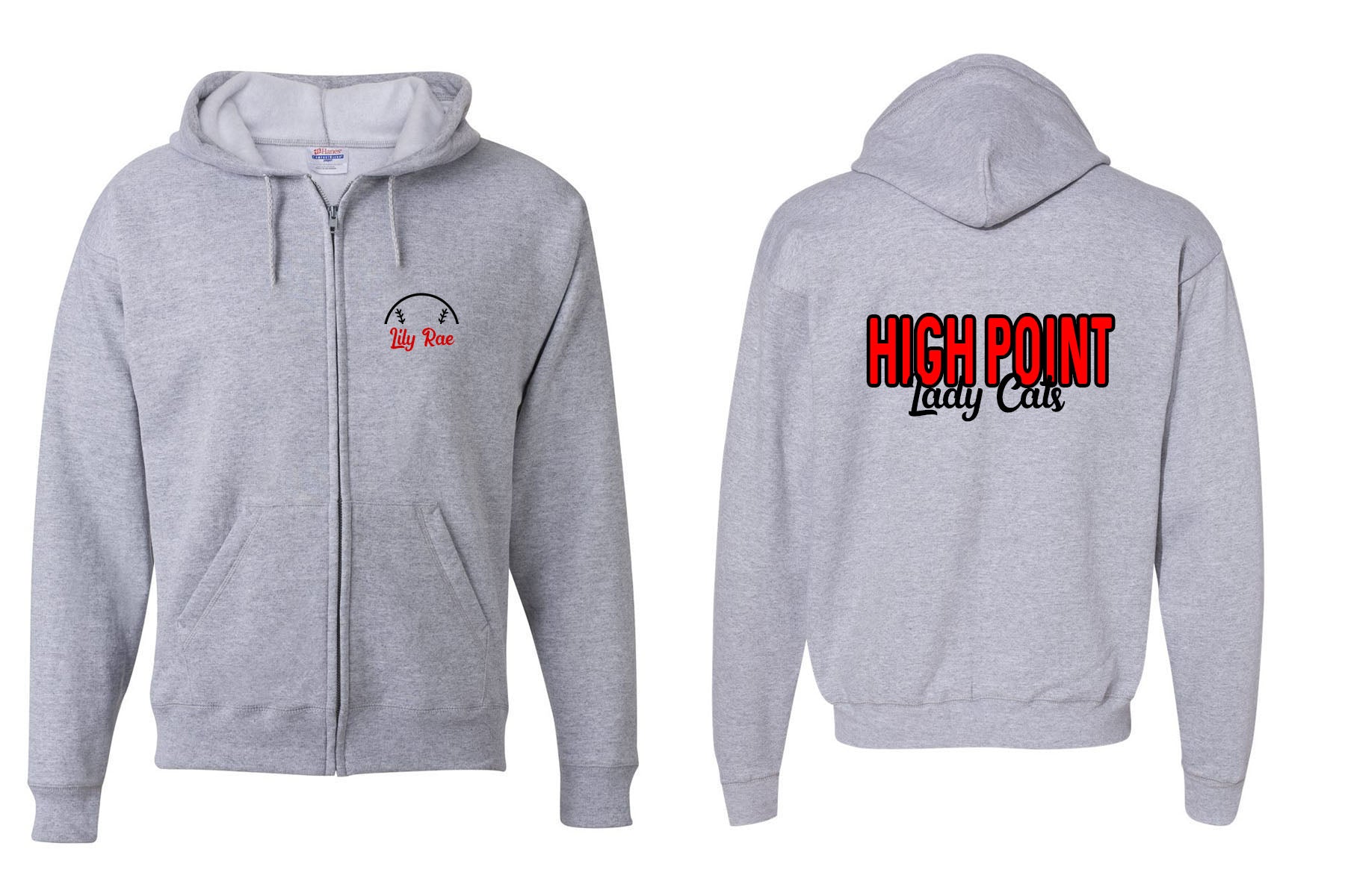 High Point Softball design 7 Zip up Sweatshirt
