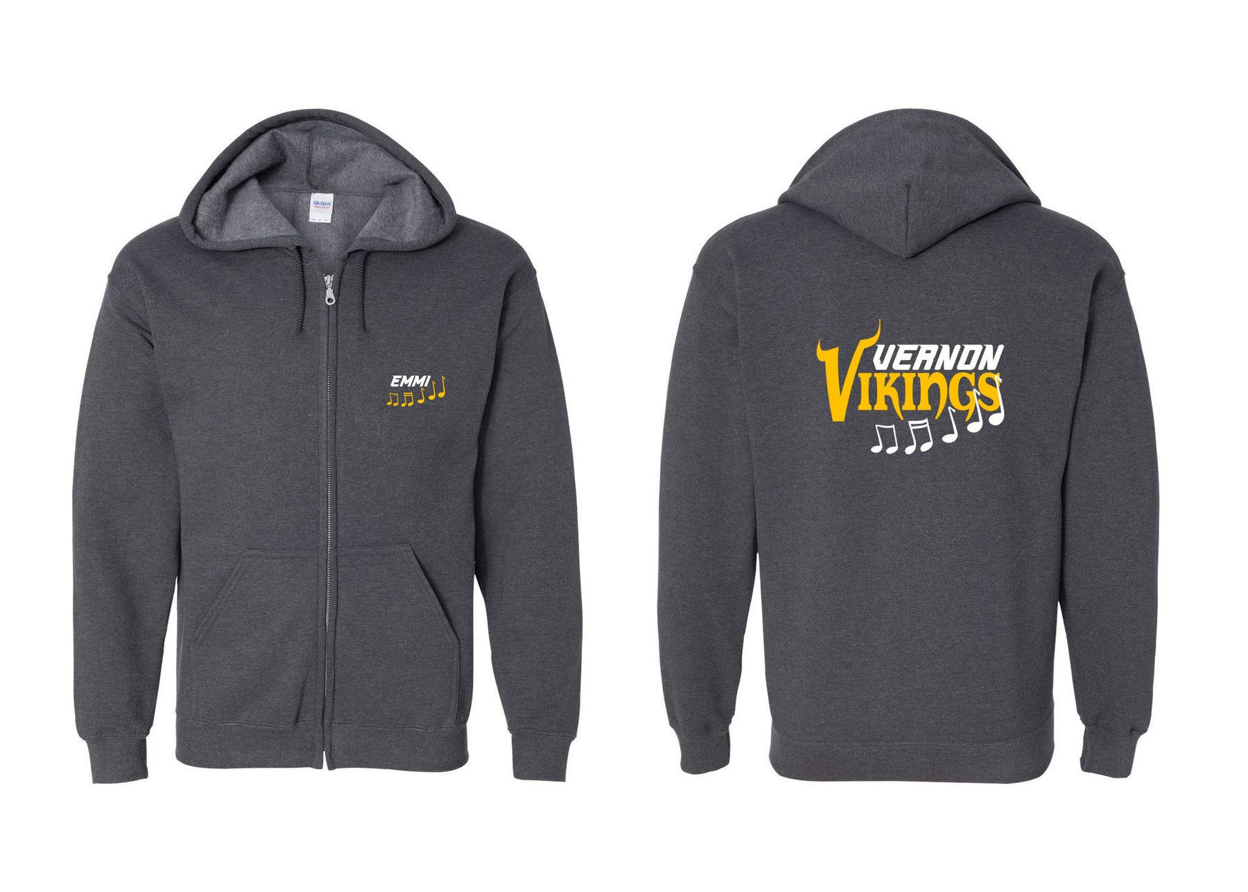 Vernon Marching Band design 2 Zip up Sweatshirt