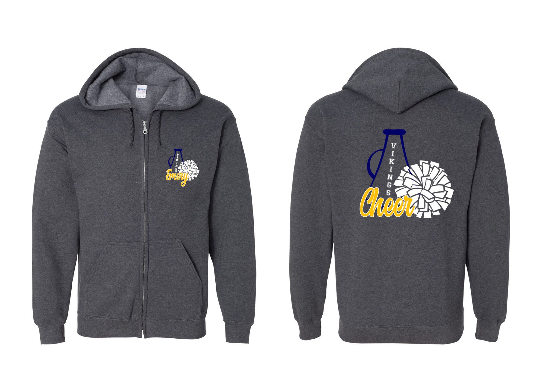 Vernon Cheer design 14 Zip up Sweatshirt