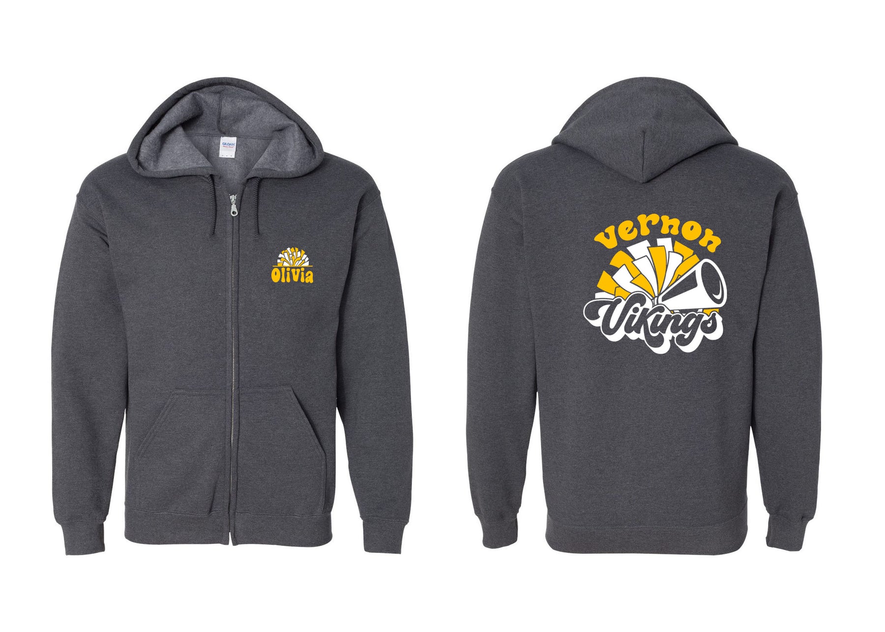 Vernon Cheer design 12 Zip up Sweatshirt