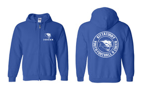 Kittatinny Football Design 11 Zip up Sweatshirt