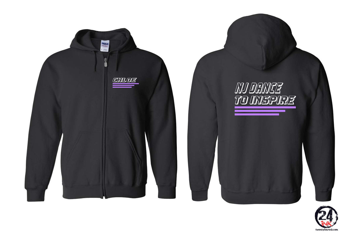 NJ Dance design 13 Zip up Sweatshirt