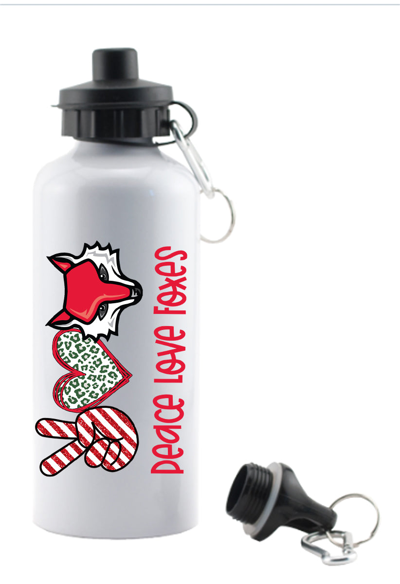 Peace Love Foxes Water Bottle