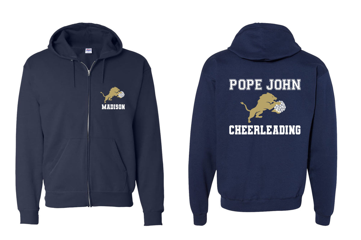 Pope John Cheer Design 1 Zip up Sweatshirt