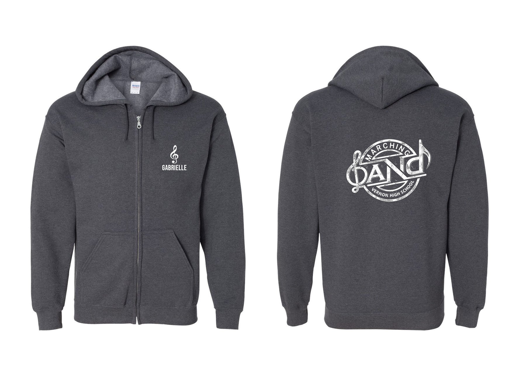Vernon Marching Band design 1 Zip up Sweatshirt