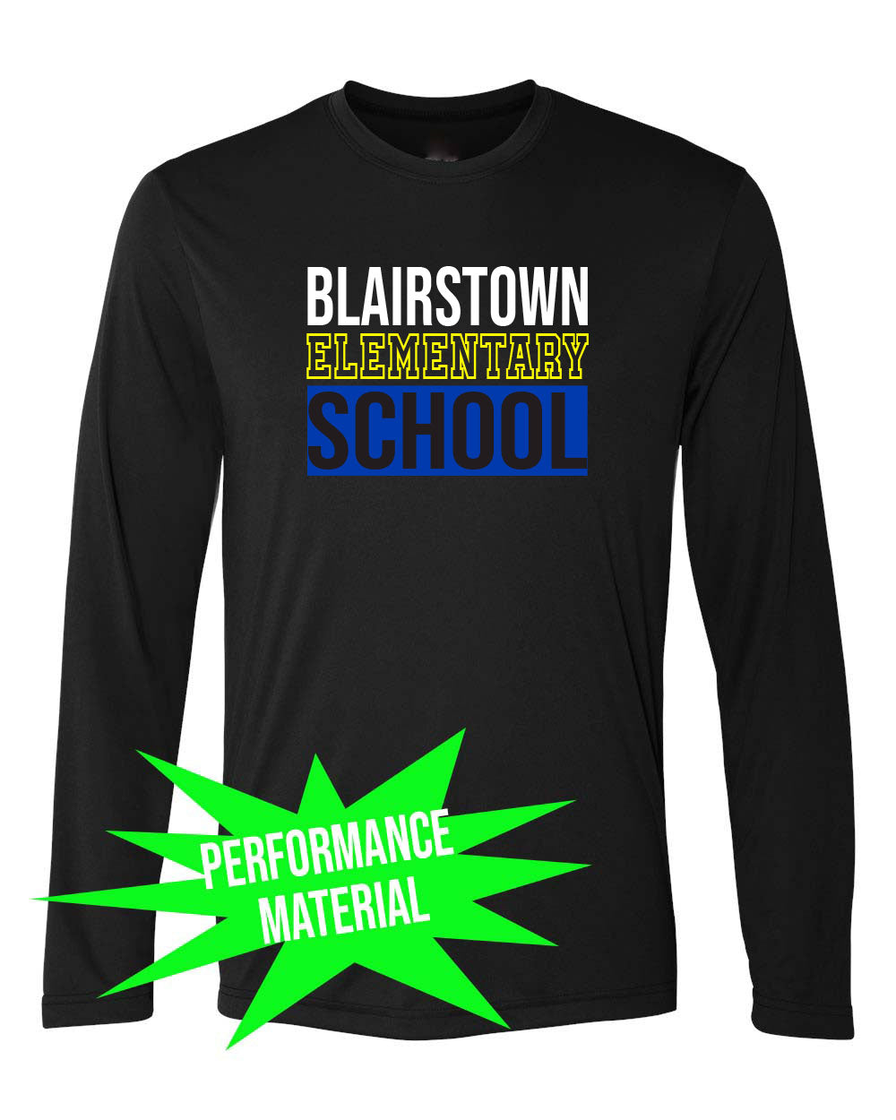 Blairstown Bears Performance Material Design 13 Long Sleeve Shirt