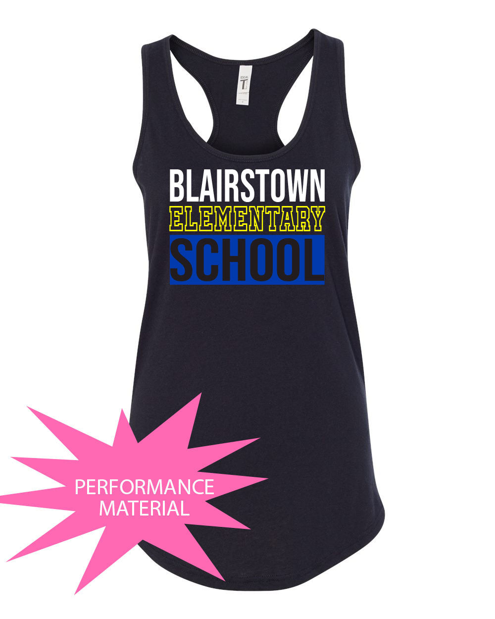Blairstown Bears Performance Racerback Tank Top Design 13