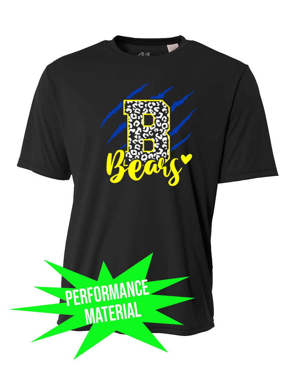 Blairstown Bears Performance Material T-Shirt Design 11