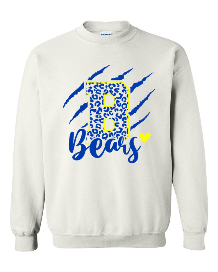 Blairstown Bears Design 11 non hooded sweatshirt