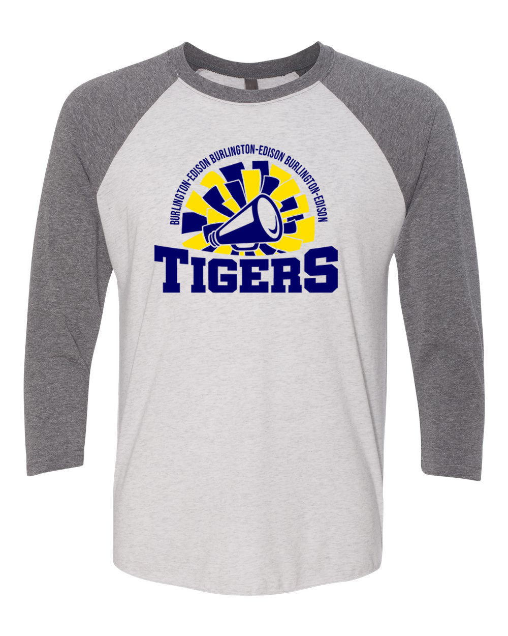 Burlington Edison Cheer raglan shirt Design 4