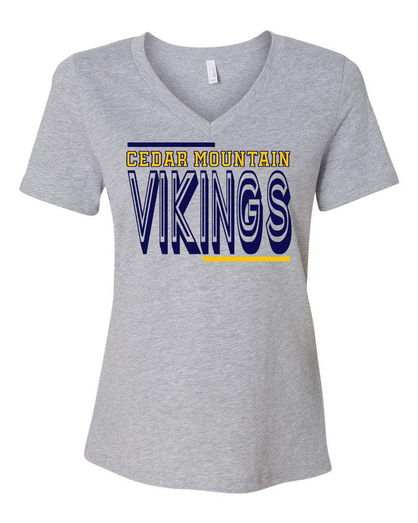 Cedar Mountain V-neck T-shirt Design 2