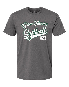 Green Thunder Softball Design 2 T-Shirt