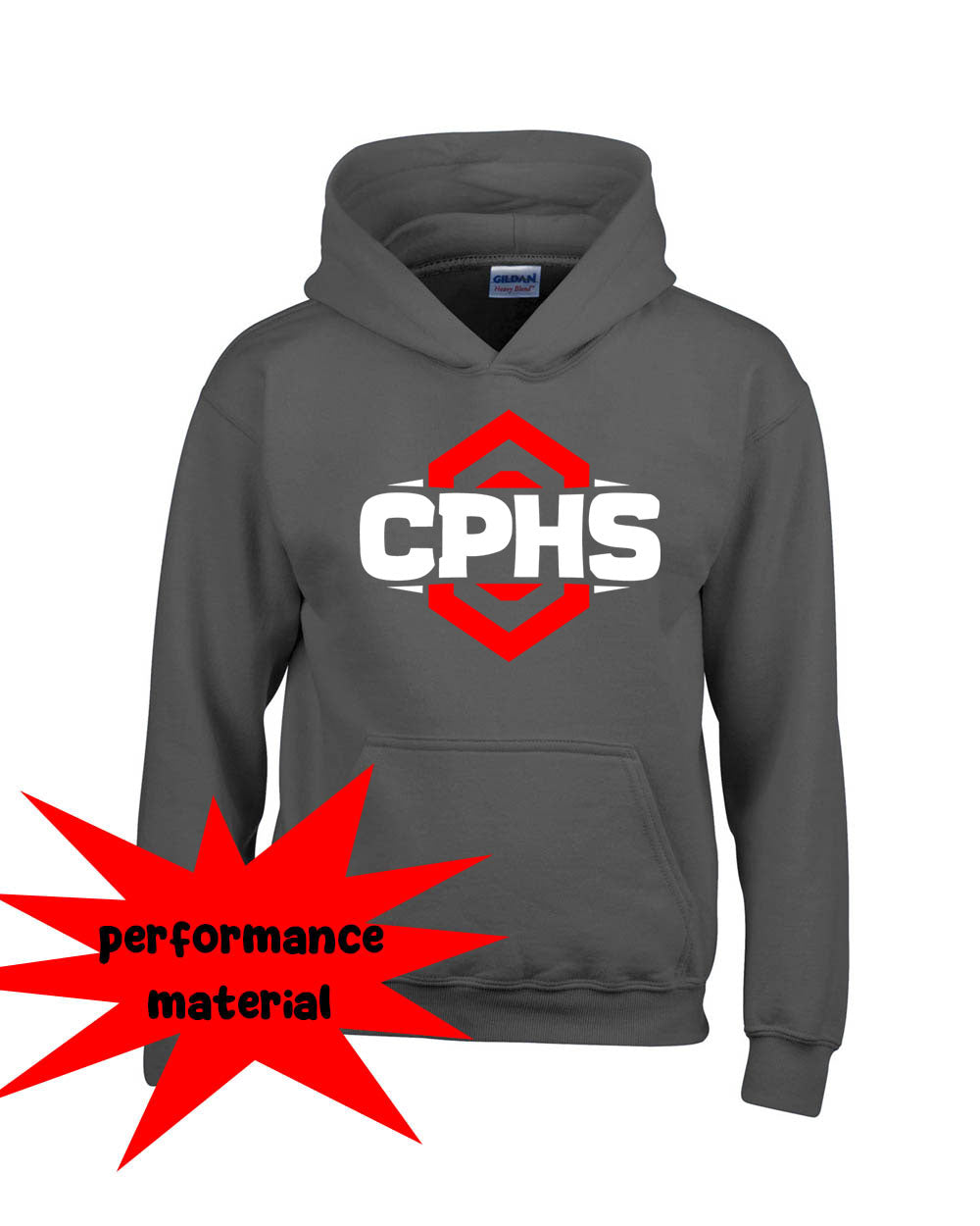 Cliffside Park Performance Hooded Sweatshirt Design 1