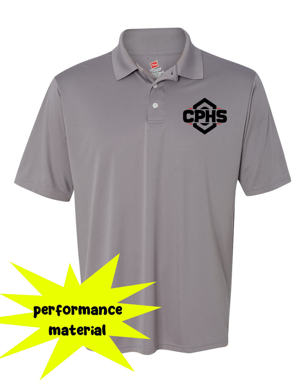 Cliffside Park Performance Material Polo T-Shirt Design 1