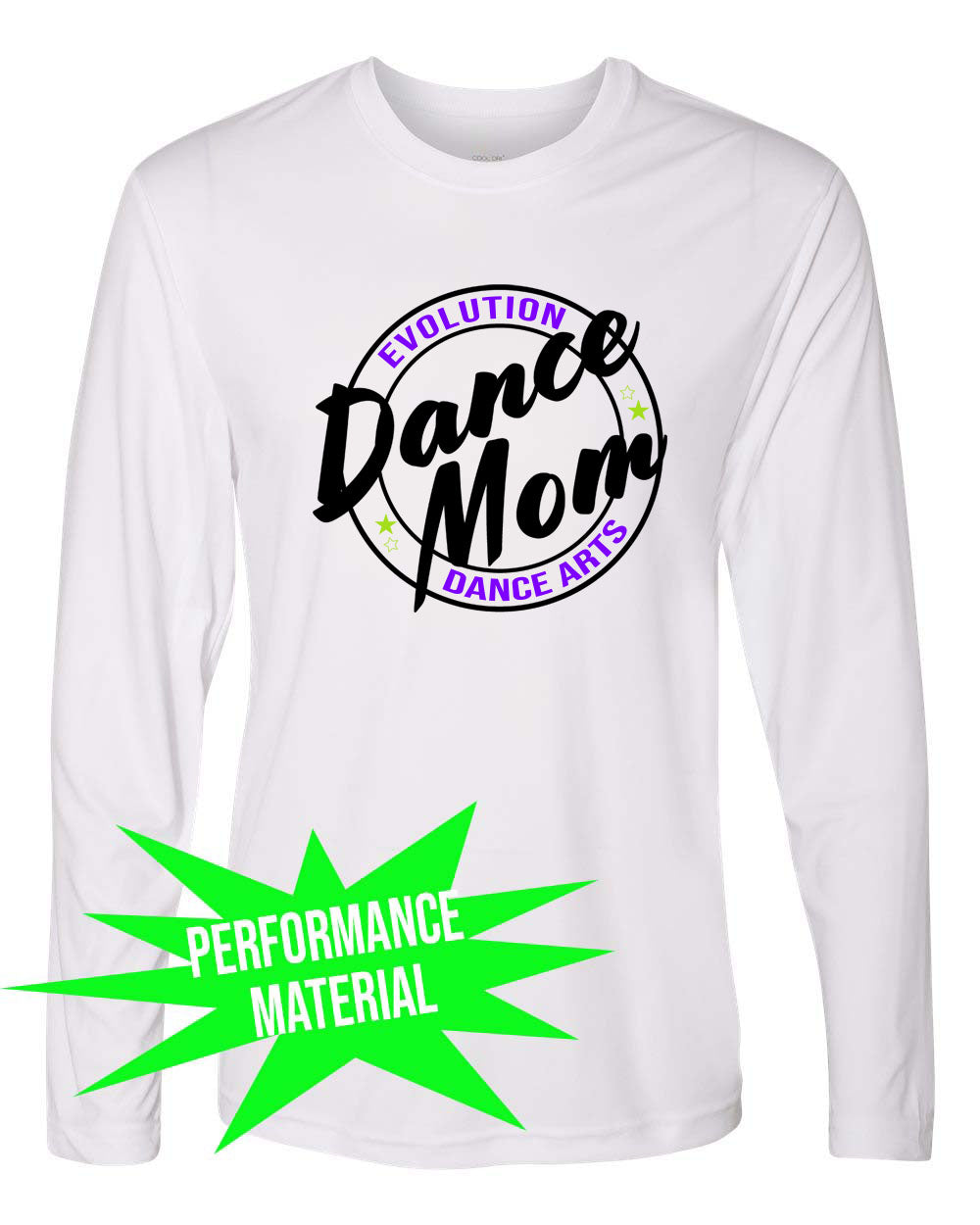 Evolution Dance Arts Performance Material Long Sleeve Shirt Design 7