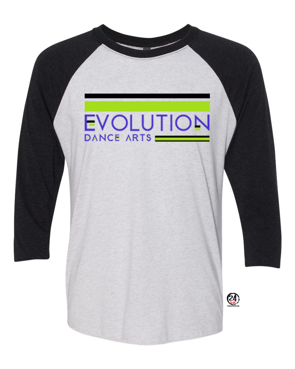Evolution Dance Arts design 3 raglan shirt