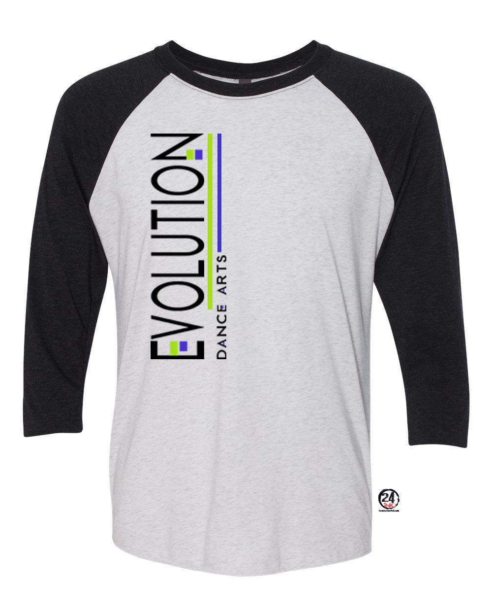 Evolution Dance Arts design 5 raglan shirt