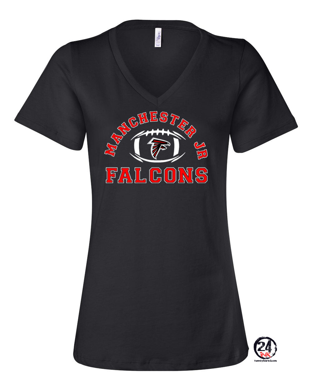 Falcons Football V-neck T-Shirt Design 1